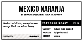 Mexico Naranja  Espresso Roast